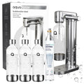 Aquafloow Machine à soda eau pétillante – acier – 3 bouteilles de 0,8 l – cylindre CO₂ inclus - Réglage d'intensité des bulles
