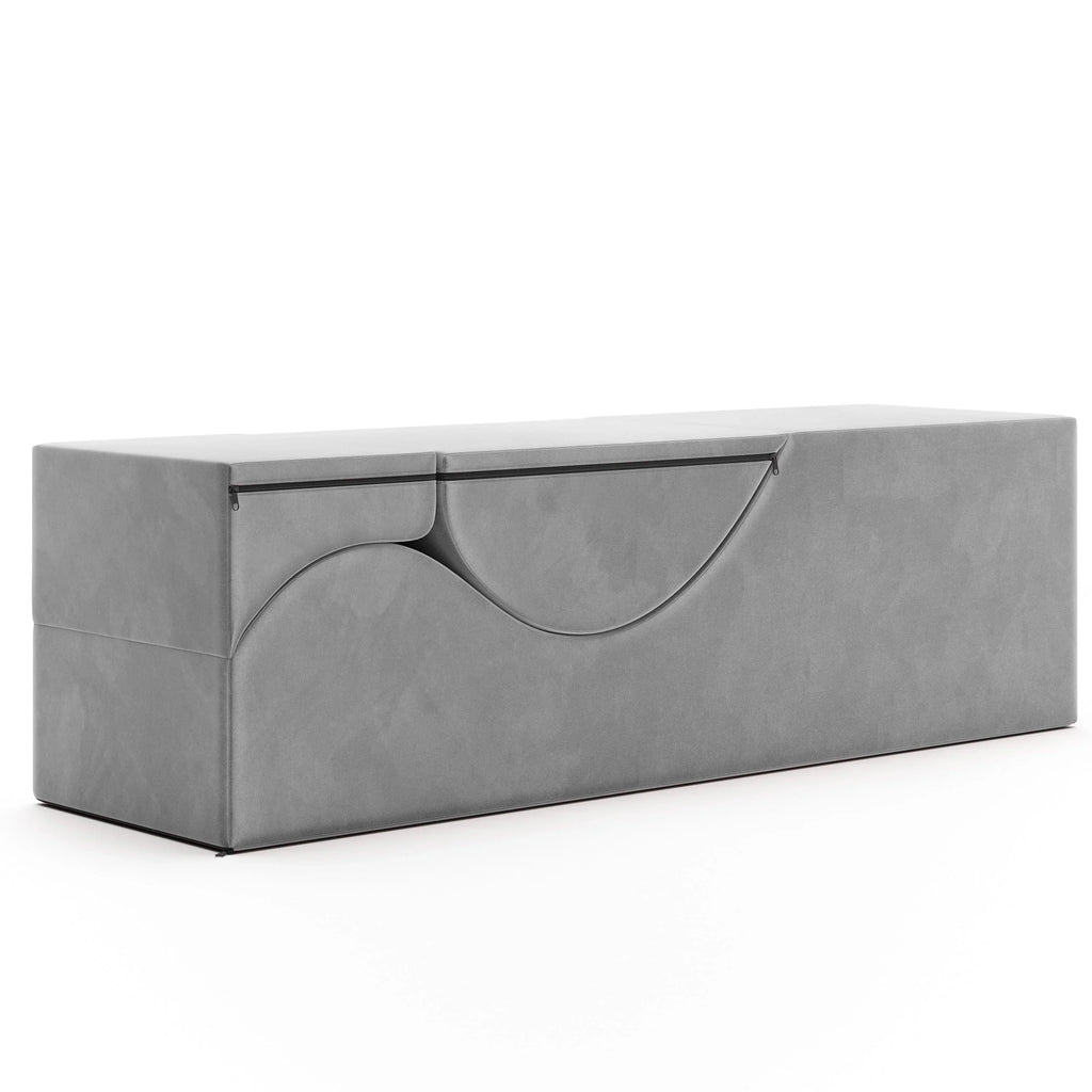 Avana Kami Chaise convertible / Yoga & Massage - Pouf 2 en 1 avec chaise longue de yoga escamotable, Microvelours - N/A
