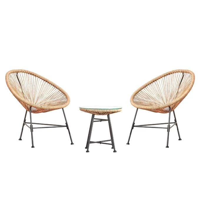 ACAPULCO - Ensemble de 2 fauteuils et table basse vert