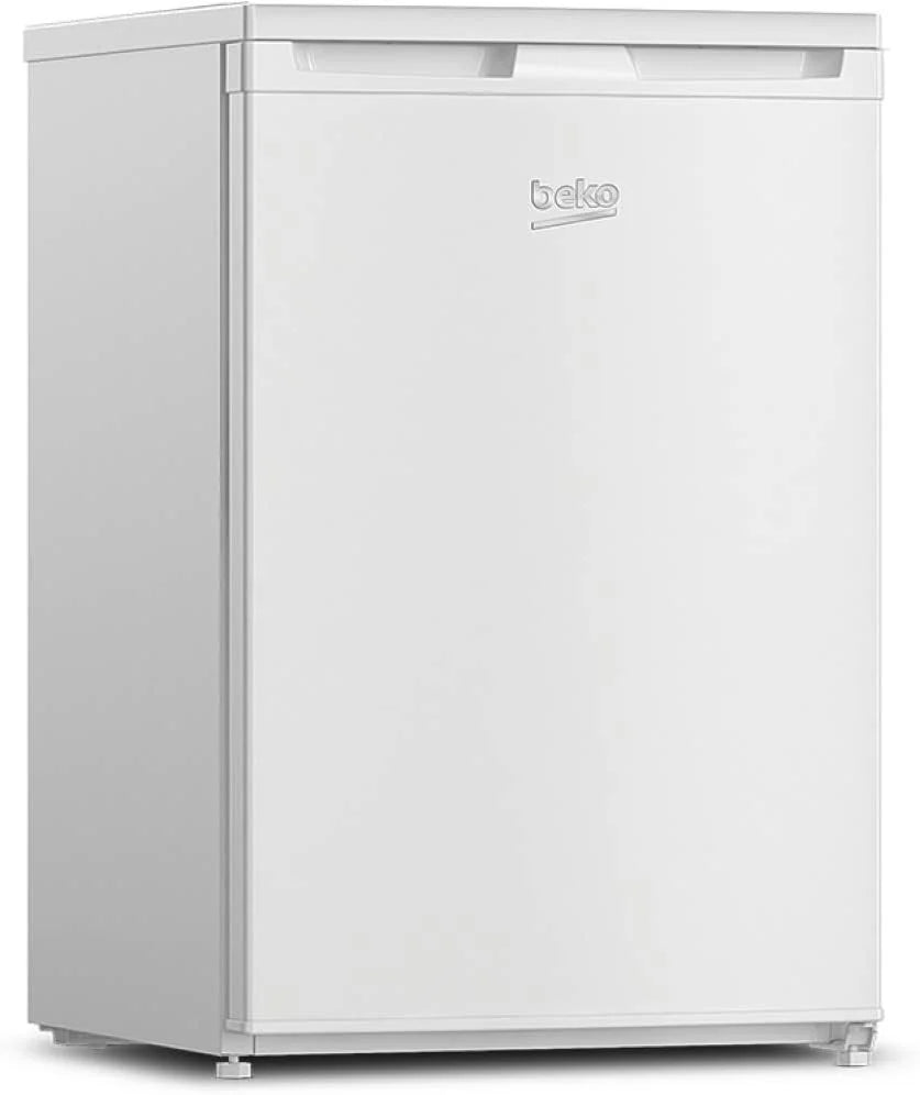 Beko TSE1284N Réfrigérateur table top - Volume total 114L : 101L (Réfrigération) + 13L (Congélation), Compartiment congélation 4 étoiles, MinFrost, Charnière de porte réversible, blanc(Blanc)