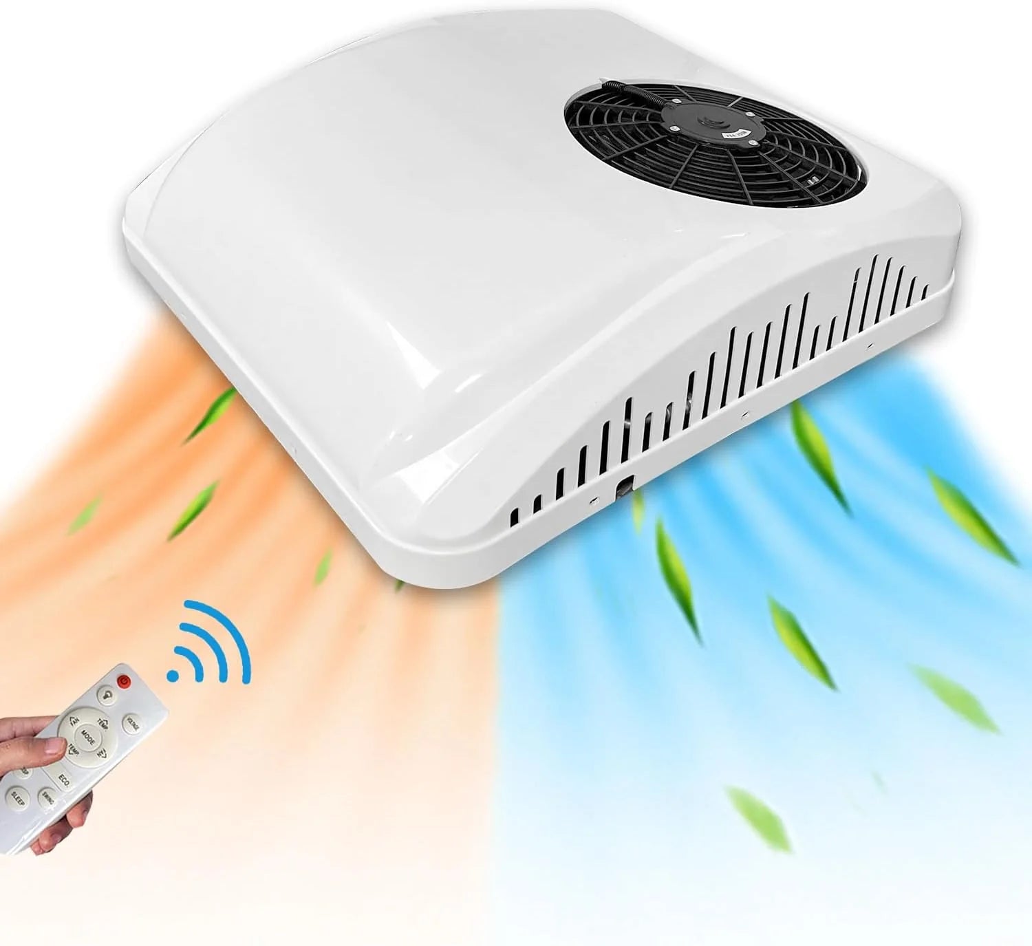 Climatiseur RV 8 800 BTU 12 V CC pour camions et camping-cars avec télécommande