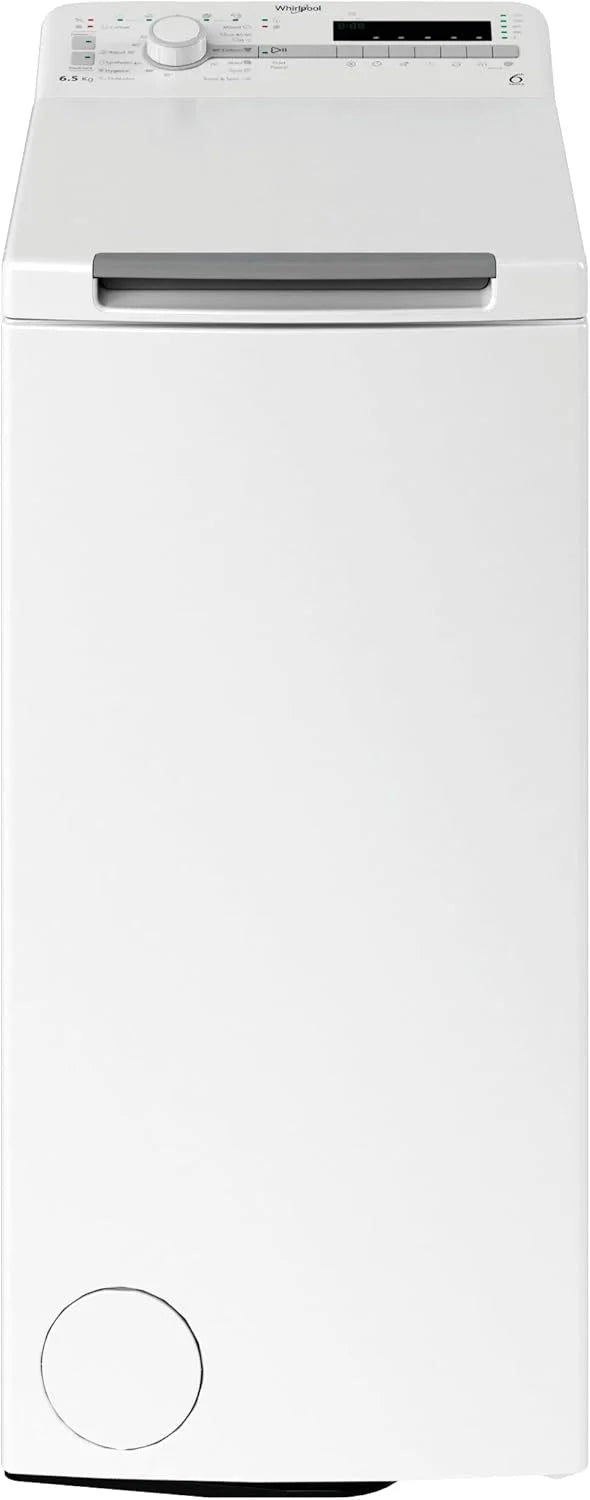 Whirlpool TDLR 65230SS EU/N – Lave-linge top 6,5 kg, 1 200 tr/min, technologie 6th Sense et FreshCare, blanc, classe énergétique NEL D