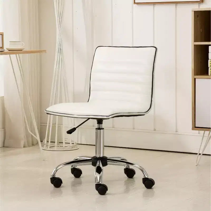 Chaise de bureau Fremo Chromel réglable à vérin pneumatique, blanche